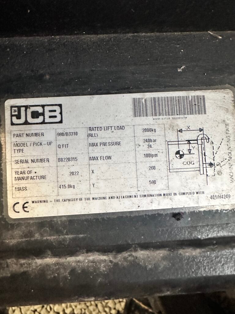 JCB | Kranarm/-spil | Q-fit – billede 2