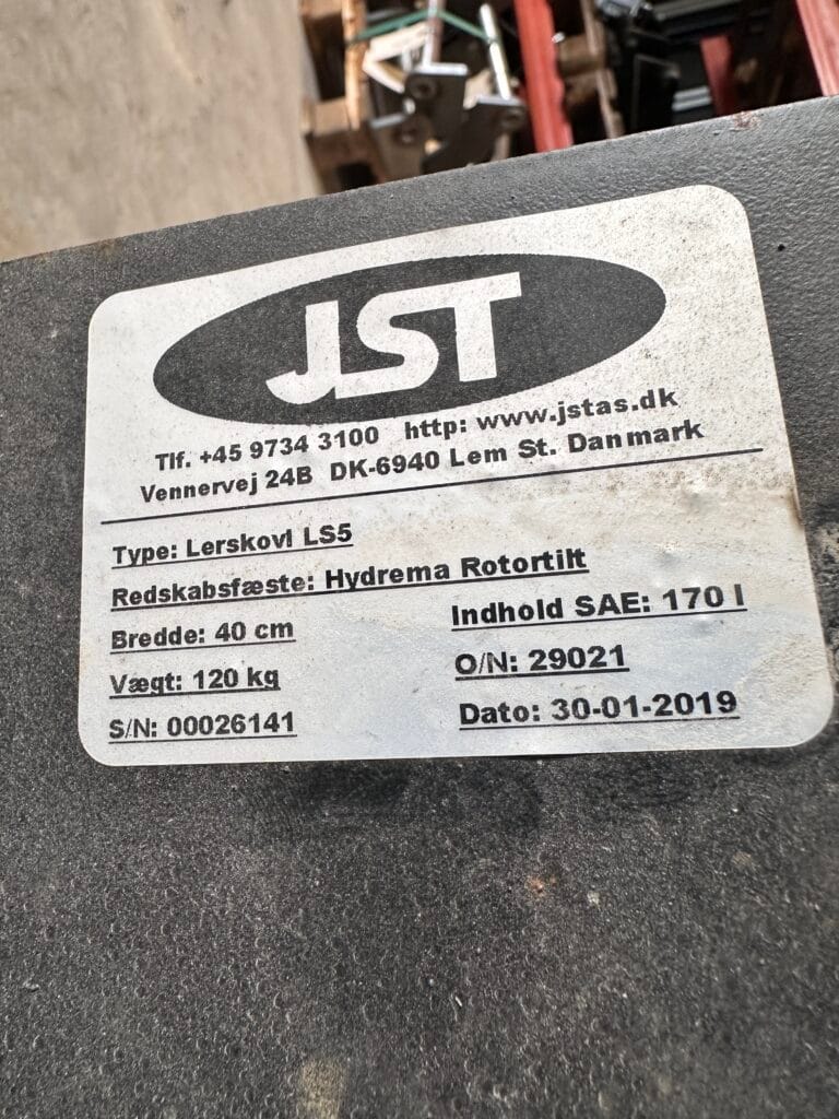 JST | Lerskovl | 40 cm | Hydrema/rotortilt – billede 2