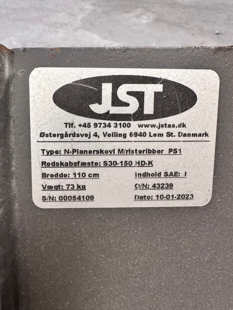 JST | Planerskovl m. risteribber | 110 cm | S30-150 – billede 2