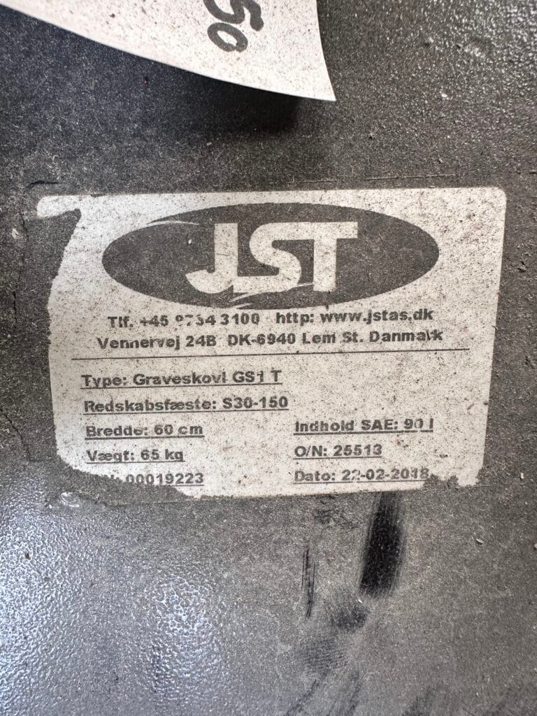 JST | Graveskovl m. tænder | 60 cm | S30-150 – billede 2