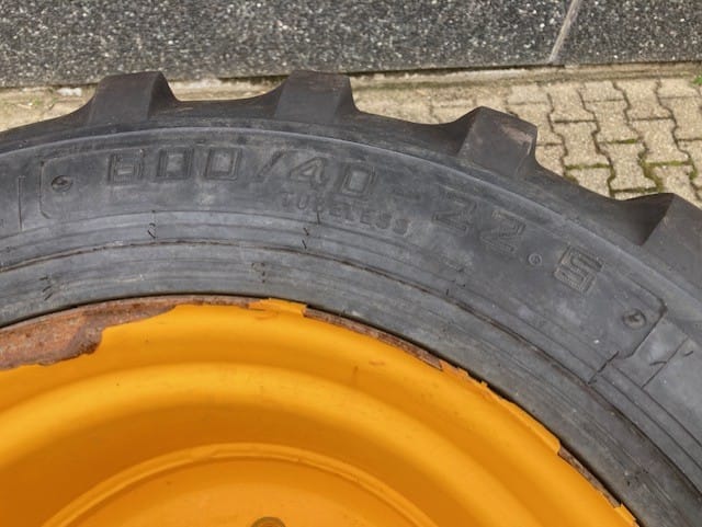 4 stk. 600/40 22,5 dæk/fælge til JCB Hydradig – billede 2